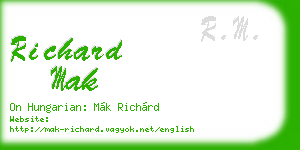 richard mak business card