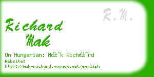 richard mak business card